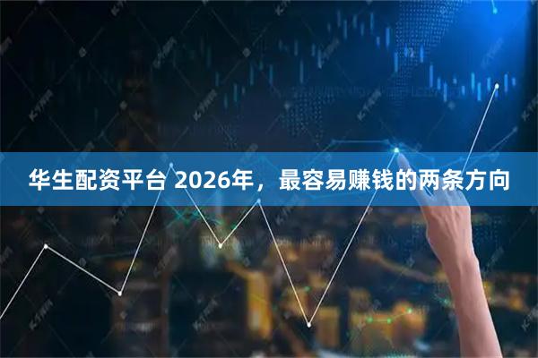 华生配资平台 2026年，最容易赚钱的两条方向